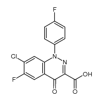 7-chloro-6-fluoro-1-(4-fluorophenyl)-1,4-dihydro-4-oxocinnoline-3-carboxylic acid Structure