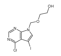 4-chloro-5-iodo-7-[(2-hydroxyethoxy)methyl]pyrrolo[2,3-d]pyrimidine结构式