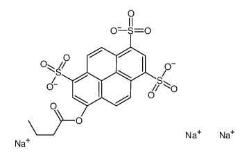 8-BUTYRYLOXYPYRENE-1,3,6-TRISULFONIC ACID TRISODIUM SALT结构式