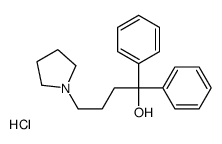 1,1-diphenyl-4-pyrrolidin-1-ylbutan-1-ol,hydrochloride Structure