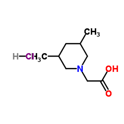 (3,5-Dimethyl-1-piperidinyl)acetic acid hydrochloride (1:1) Structure