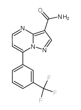 7-[3-(trifluoromethyl)phenyl]pyrazolo[1,5-a]pyrimidine-3-carboxamide Structure