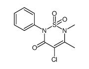 4-chloro-5,6-dimethyl-2-phenyl-1,2,6-thiadiazin-3(2H,6H)-one 1,1-dioxide Structure