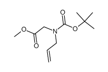 N-allyl-N-(tert-butoxycarbonyl)glycine methyl ester结构式