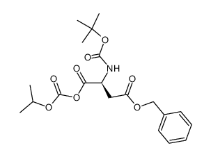 (S)-(S)-4-(benzyloxy)-2-((tert-butoxycarbonyl)amino)-4-oxobutanoic (isopropyl carbonic) anhydride Structure