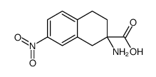 2-amino-7-nitro-3,4-dihydro-1H-naphthalene-2-carboxylic acid Structure