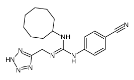 1-(4-cyanophenyl)-3-cyclooctyl-2-(2H-tetrazol-5-ylmethyl)guanidine结构式