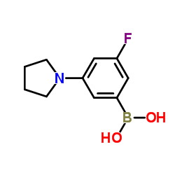 3-氟-5-吡咯烷o苯硼酸结构式