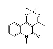 boron difluoride complex of 3-acetyl-4-hydroxy-1-methyl-2-quinolone结构式