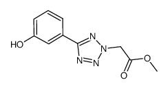 methyl (5-(3-hydroxyphenyl)-2H-tetrazol-2-yl)acetate结构式