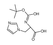 (2S)-3-imidazol-1-yl-2-[(2-methylpropan-2-yl)oxycarbonylamino]propanoic acid结构式