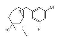 8-(3-CHLORO-5-FLUOROBENZYL)-3-((METHYLAMINO)METHYL)-8-AZA-BICYCLO[3.2.1]OCTAN-3-OL结构式