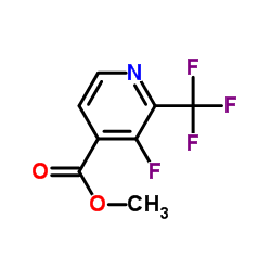 甲基3-氟-2-(三氟甲基)异尼古丁酯;3-氟-2-(三氟甲基)异烟酸甲酯结构式