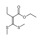 ethyl 2-[bis(methylsulfanyl)methylidene]butanoate Structure