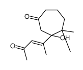 3-Hydroxy-4,4-dimethyl-3-(1-methyl-3-oxobut-1-enyl)cycloheptanone结构式