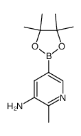 2-methyl-5-(4,4,5,5-tetramethyl-1,3,2-dioxaborolan-2-yl)pyridin-3-amine结构式