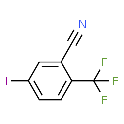 5-Iodo-2-(trifluoromethyl)benzonitrile结构式