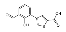 4-(3-formyl-2-hydroxyphenyl)thiophene-2-carboxylic acid结构式