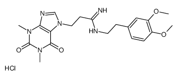 N'-[2-(3,4-dimethoxyphenyl)ethyl]-3-(1,3-dimethyl-2,6-dioxopurin-7-yl)propanimidamide,hydrochloride Structure