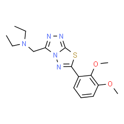 N-{[6-(2,3-dimethoxyphenyl)[1,2,4]triazolo[3,4-b][1,3,4]thiadiazol-3-yl]methyl}-N,N-diethylamine structure