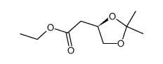 (R)-ethyl 2-(2,2-dimethyl-1,3-dioxolan-4-yl)acetate结构式
