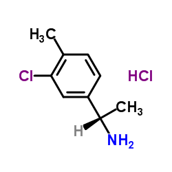 (S)-1-(3-氯-4-甲基苯基)乙胺盐酸盐结构式