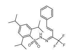 2,4,6-triisopropyl-N'-(1,1,1-trifluoro-4-phenylbut-3-en-2-ylidene)benzenesulfonohydrazide Structure