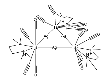 {AgTa(CO)4(dmpe)}3结构式