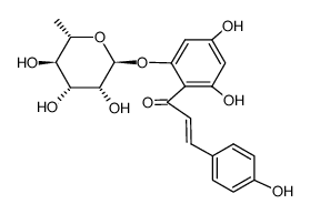 2',4,4',6'-Tetrahydroxychalcone 2'-O-α-L-rhamnopyranoside Structure