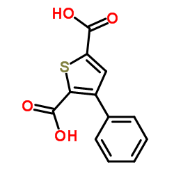 3-Phenyl-2,5-thiophenedicarboxylic acid结构式