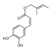 2-methylbut-2-enyl 3-(3,4-dihydroxyphenyl)prop-2-enoate结构式