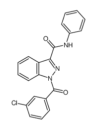1-(3-chlorobenzoyl)-1H-indazole-3-carboxylic acid phenylamide Structure
