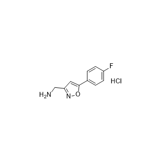 (5-(4-Fluorophenyl)isoxazol-3-yl)methanamine hydrochloride Structure