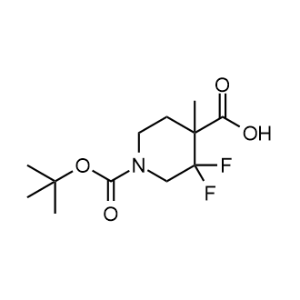 1-(tert-Butoxycarbonyl)-3,3-difluoro-4-methylpiperidine-4-carboxylic acid Structure