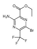 ethyl 3-amino-6-bromo-5-(trifluoromethyl)pyrazine-2-carboxylate Structure