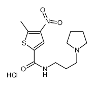 5-methyl-4-nitro-N-(3-pyrrolidin-1-ylpropyl)thiophene-2-carboxamide,hydrochloride Structure