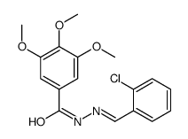 N-[(2-chlorophenyl)methylideneamino]-3,4,5-trimethoxy-benzamide结构式