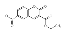 2H-1-Benzopyran-3-carboxylicacid, 6-nitro-2-oxo-, ethyl ester结构式