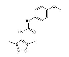 N-(3,5-dimethylisoxazol-4-yl)-N'-(4'-methoxyphenyl)thiourea Structure