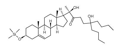 (20R)-20,25-dihydroxy-26,27-dipropyl-3β-(trimethylsilanyloxy)-cholest-5-en-22-one结构式