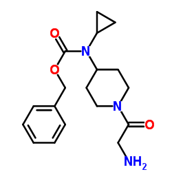 Benzyl cyclopropyl(1-glycyl-4-piperidinyl)carbamate结构式