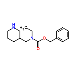 Benzyl ethyl(3-piperidinylmethyl)carbamate Structure