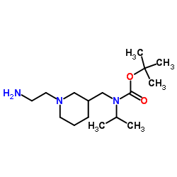 2-Methyl-2-propanyl {[1-(2-aminoethyl)-3-piperidinyl]methyl}isopropylcarbamate Structure