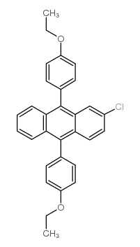 Anthracene,2-chloro-9,10-bis(4-ethoxyphenyl)- Structure