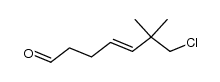 7-chloro-6,6-dimethylhept-4-enal Structure