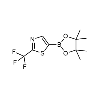 5-(4,4,5,5-四甲基-1,3,2-二氧硼杂环戊烷-2-基)-2-(三氟甲基)噻唑结构式