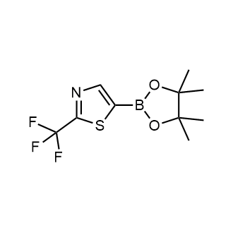 5-(4,4,5,5-Tetramethyl-1,3,2-dioxaborolan-2-yl)-2-(trifluoromethyl)thiazole structure