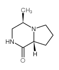 (4R-顺式)-(9CI)-六氢-4-甲基吡咯并[1,2-a]吡嗪-1(2H)-酮结构式