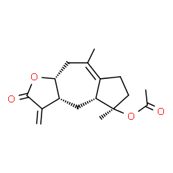 (3aR)-2,3,3aα,4,4aα,5,6,7,9,9aα-Decahydro-5α-acetyloxy-5,8-dimethyl-3-methyleneazuleno[6,5-b]furan-2-one Structure