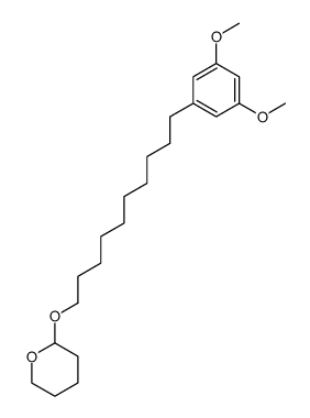1,3-dimethoxy-5-(10-(2-tetrahydropyranyloxy)decanyl)benzene Structure